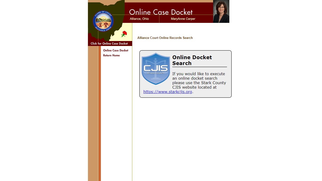 Alliance Court Online Records Search - starkcountycjis.org